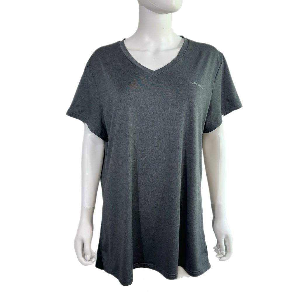 Ogeenier Women’s UPF50+ Dry Fit V-Neck Outdoor Sports Fishing Tee